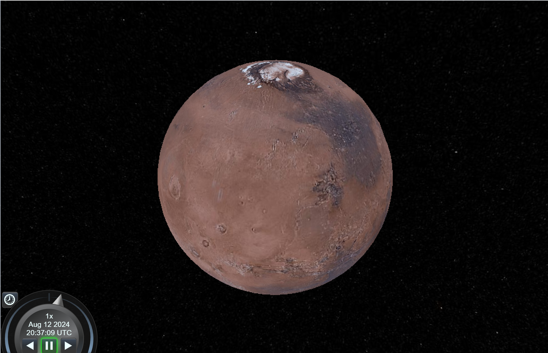 Mars rendered in Cesium Sandcastle