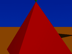 raytraced pyramid scene