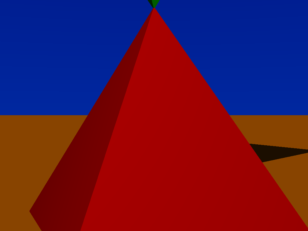 raytraced pyramid scene